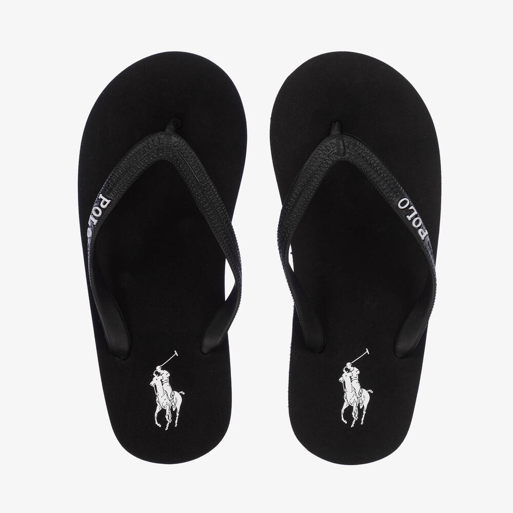 Ralph Lauren Black Flip Flops Childrensalon Outlet