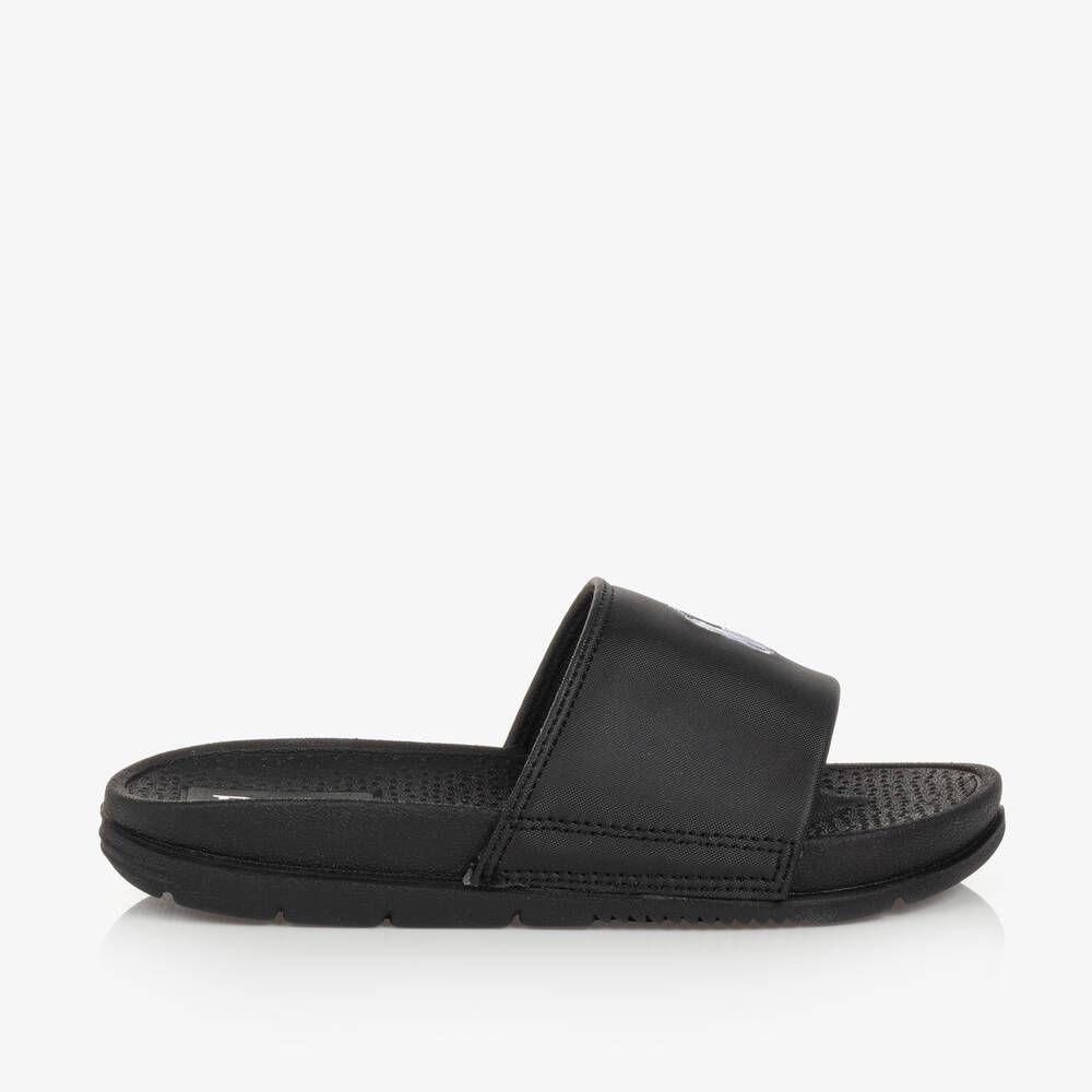 Ralph Lauren Black Pony Sliders