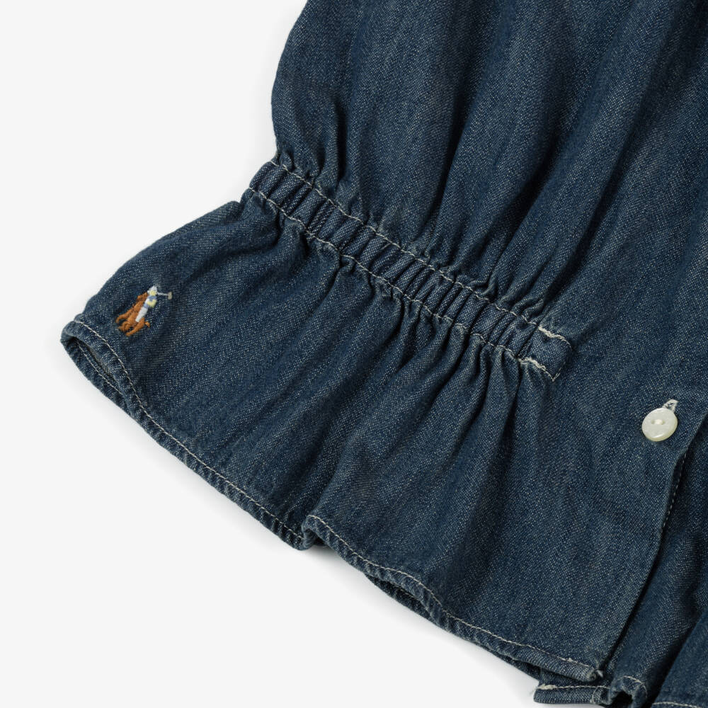 Ralph Lauren-Blue Chambray Blouse | Childrensalon Outlet
