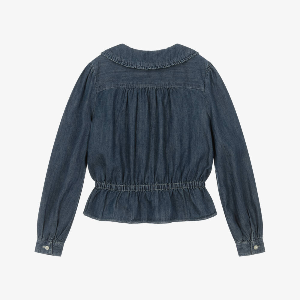 Ralph Lauren-Blue Chambray Blouse | Childrensalon Outlet
