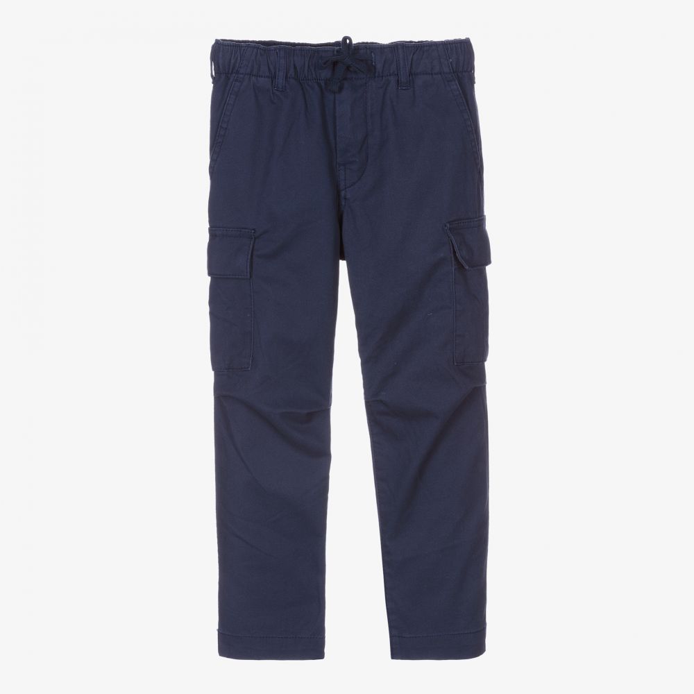 Polo Ralph Lauren - Pantalon cargo bleu en coton | Childrensalon