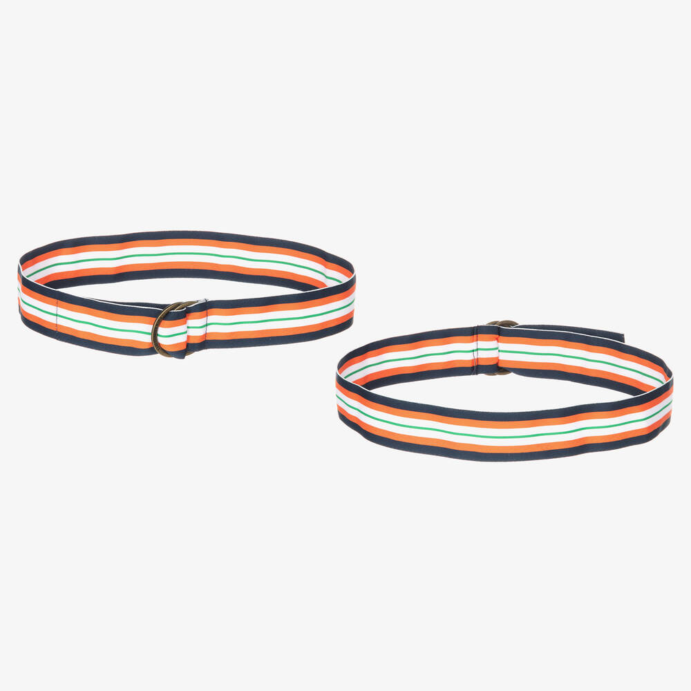 Polo رالف لورين-فستان بحزام قطن بيكيه لون كحلي | Childrensalon Outlet