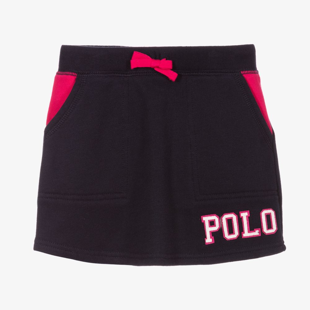 Polo Ralph Lauren - تنورة قطن جيرسي لون كحلي | Childrensalon