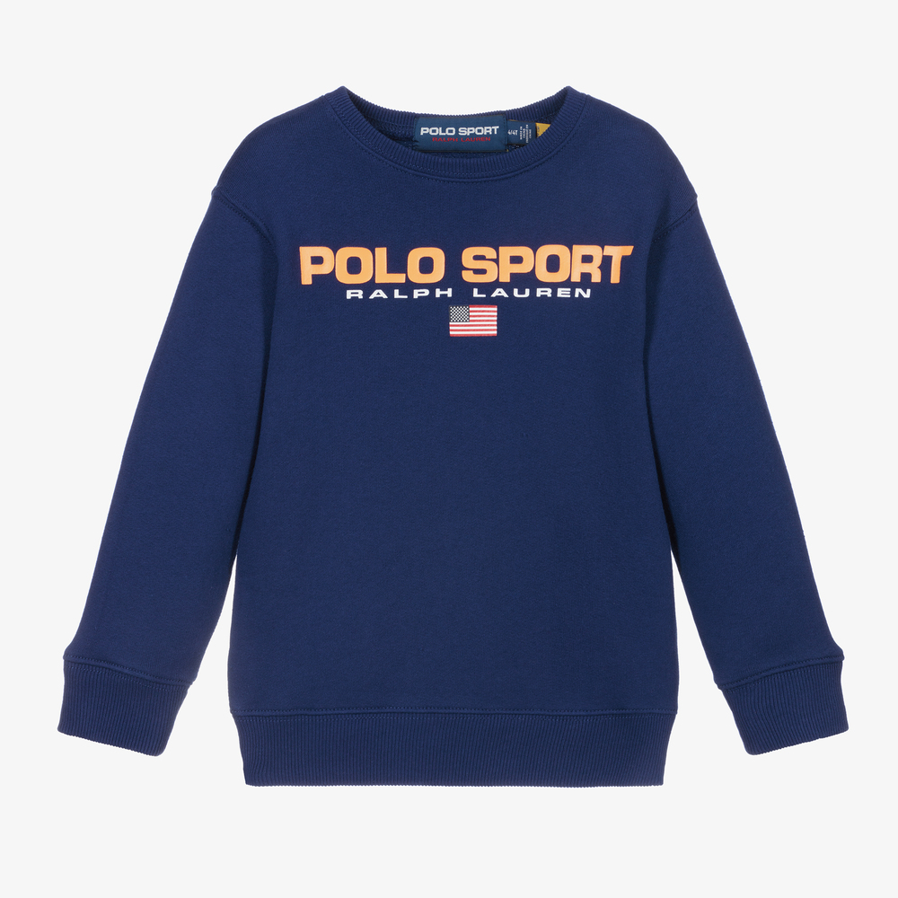 Polo Ralph Lauren - Blaues Polo Sport Sweatshirt | Childrensalon