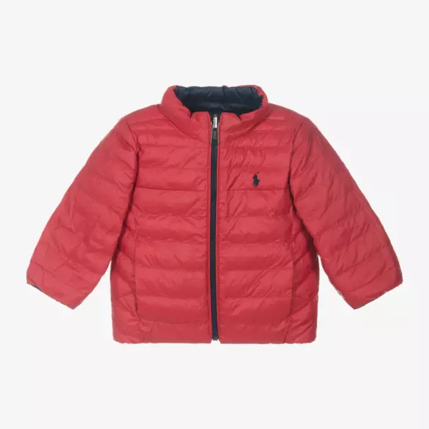 Ralph Lauren-Blue & Red Reversible Puffer Jacket | Childrensalon Outlet