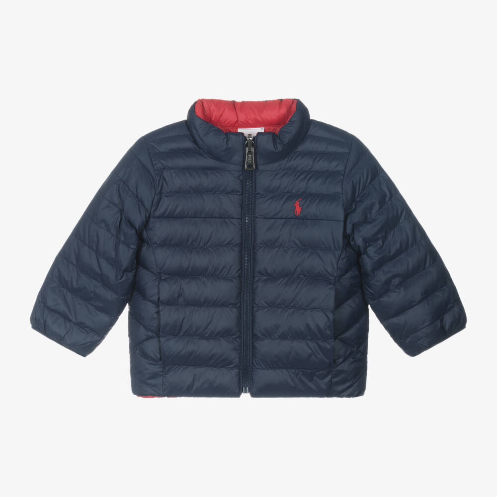 Ralph Lauren-Blue & Red Reversible Puffer Jacket | Childrensalon Outlet