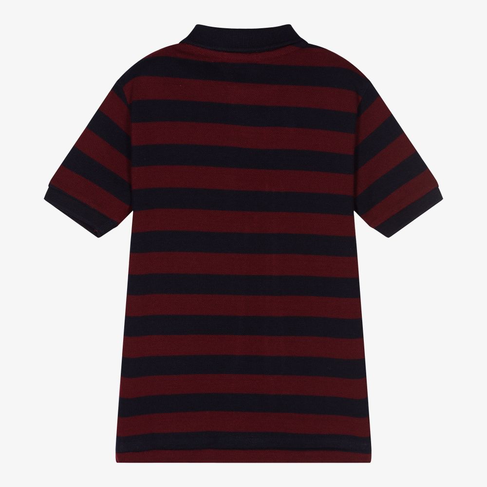 Polo Ralph Lauren Blue Red Stripe Polo Shirt Childrensalon