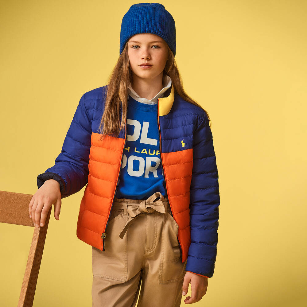 Polo Ralph Lauren Blue Reversible Puffer Jacket