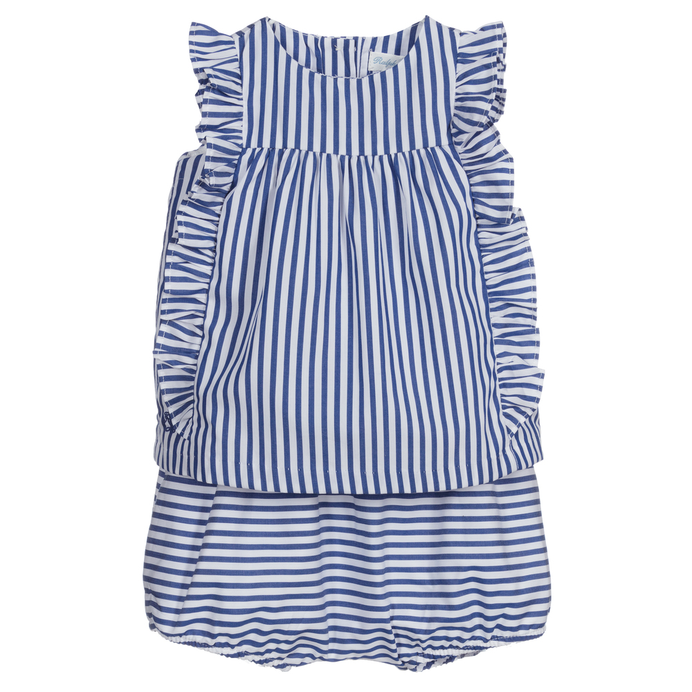Ralph Lauren - Blue Striped Baby Shorts Set | Childrensalon