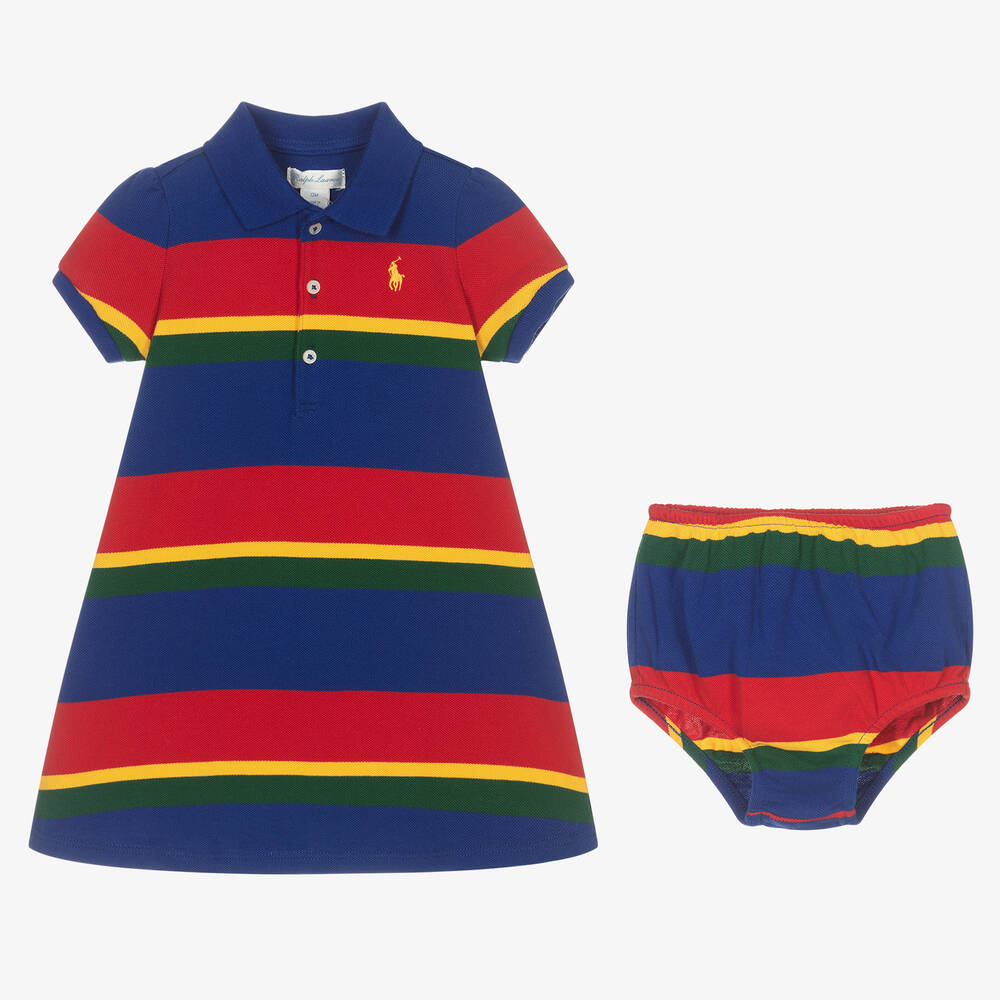 Ralph Lauren-Платье и трусики из хлопка в полоску | Childrensalon Outlet