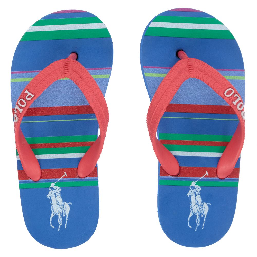 Polo Ralph Lauren - Blue Striped Flip-Flops | Childrensalon