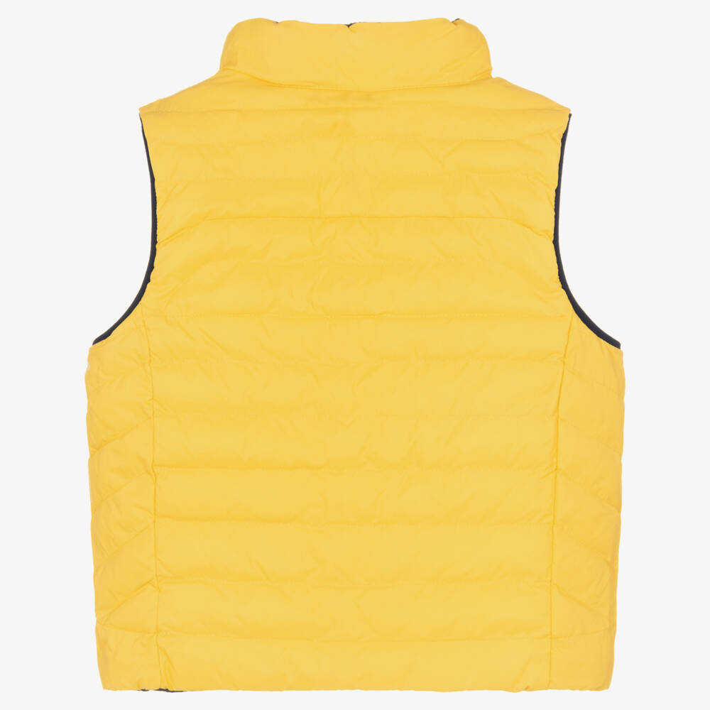 Ralph Lauren-Blue & Yellow P-Layer 2 Reversible Gilet | Childrensalon Outlet