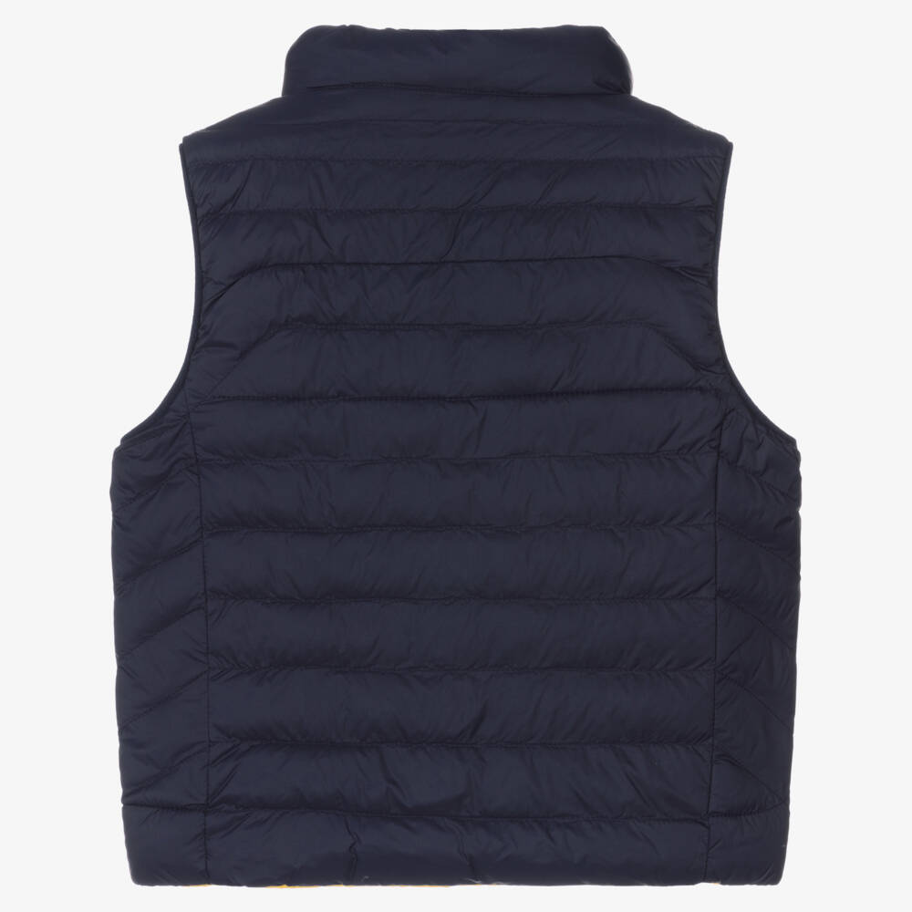 Ralph Lauren-Blue & Yellow P-Layer 2 Reversible Gilet | Childrensalon Outlet