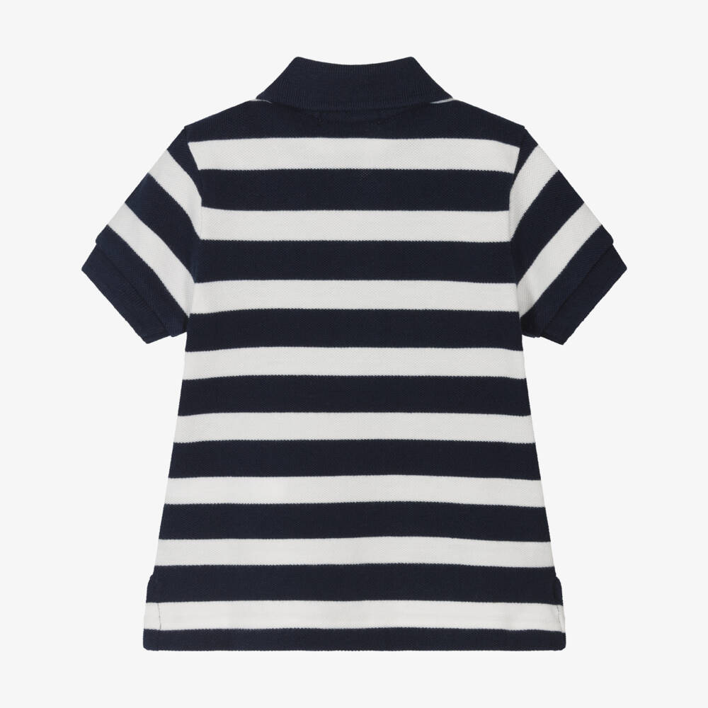 Ralph Lauren-Boys Azure & Ivory Cotton Polo | Childrensalon Outlet