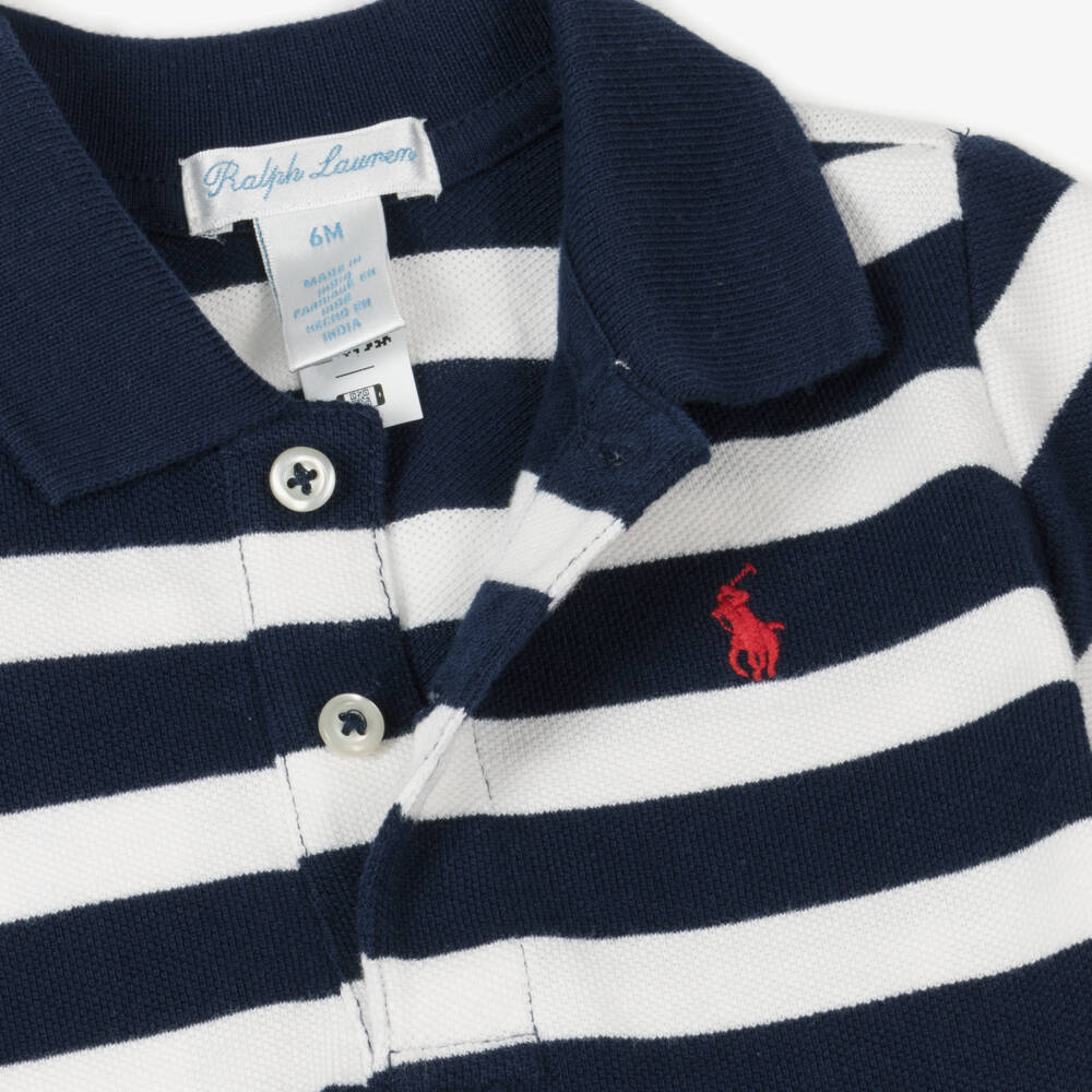 Ralph Lauren-Boys Azure & Ivory Cotton Polo | Childrensalon Outlet