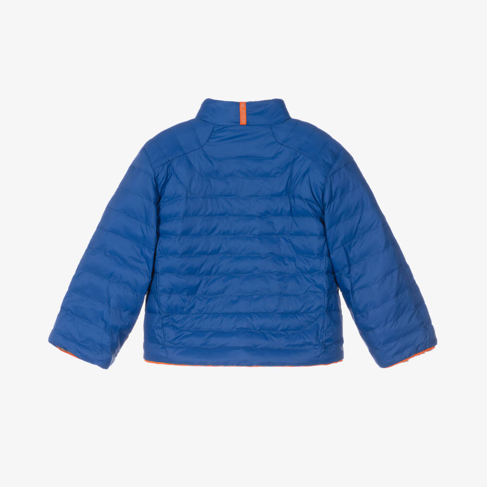 Ralph Lauren-Boys Beige Blue Reversible Fleece Jacket | Childrensalon Outlet