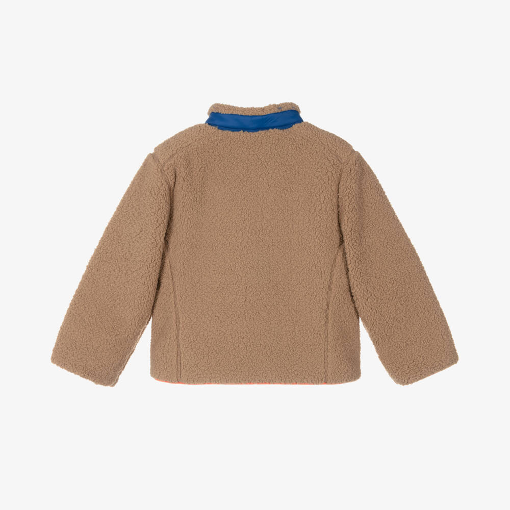 Ralph Lauren-Boys Beige Blue Reversible Fleece Jacket | Childrensalon Outlet