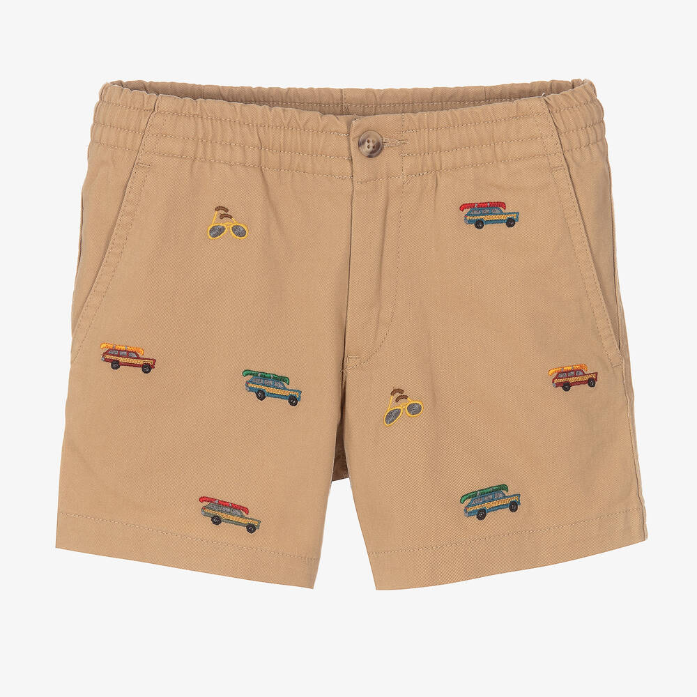 Polo Ralph Lauren - Boys Beige Chino Shorts  | Childrensalon