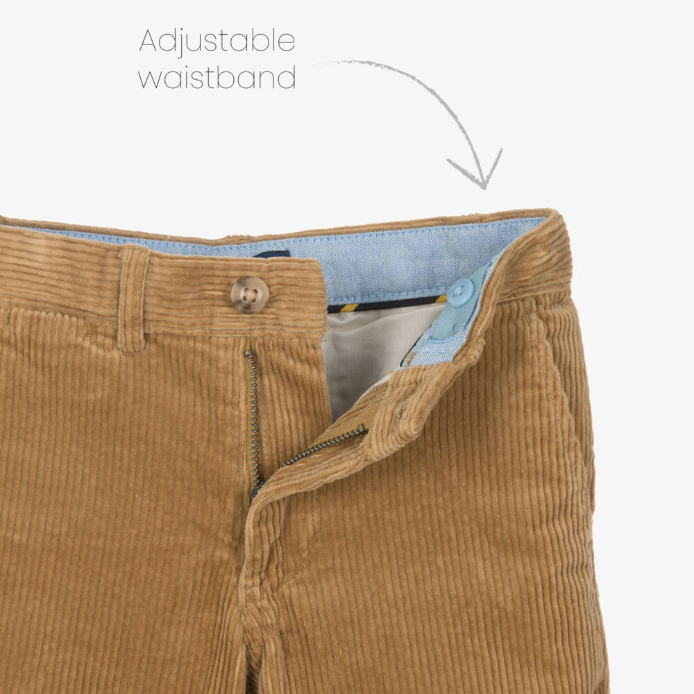 Ralph Lauren-Boys Beige Cotton Corduroy Trousers | Childrensalon Outlet