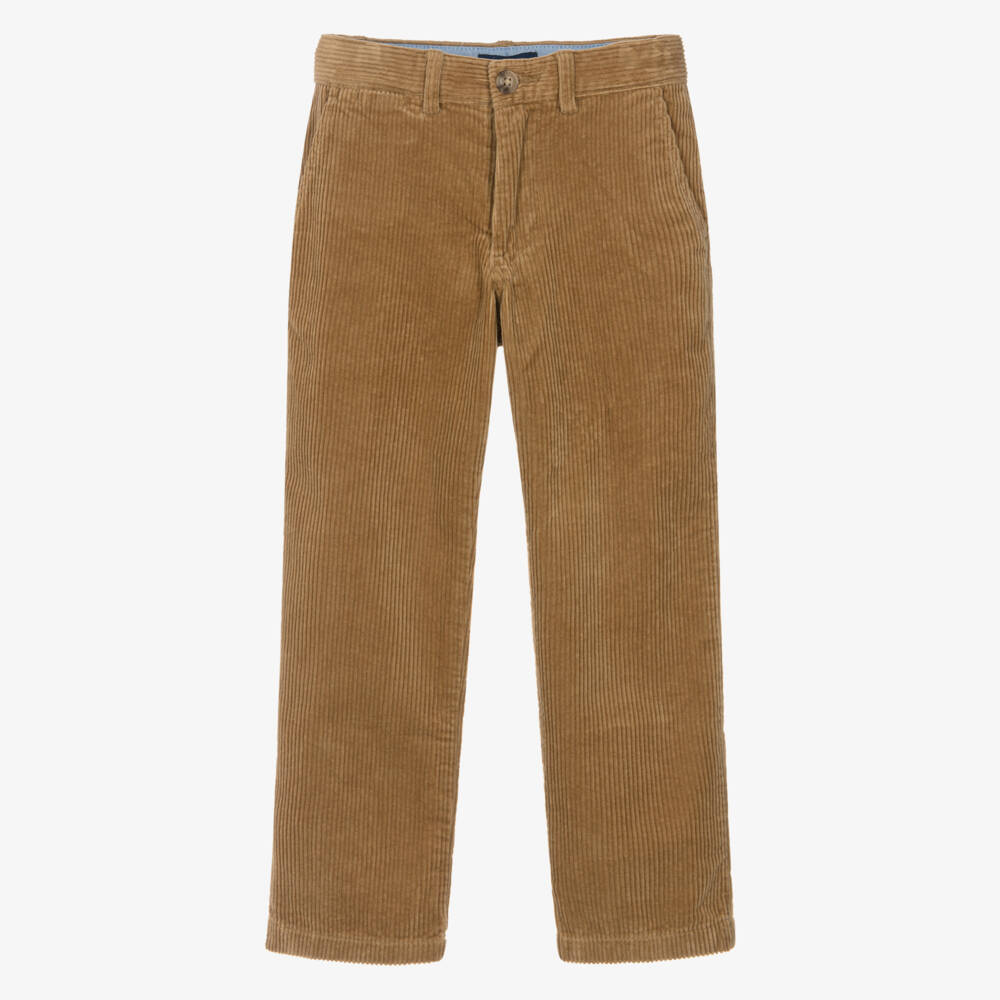 Ralph Lauren-Boys Beige Cotton Corduroy Trousers | Childrensalon Outlet