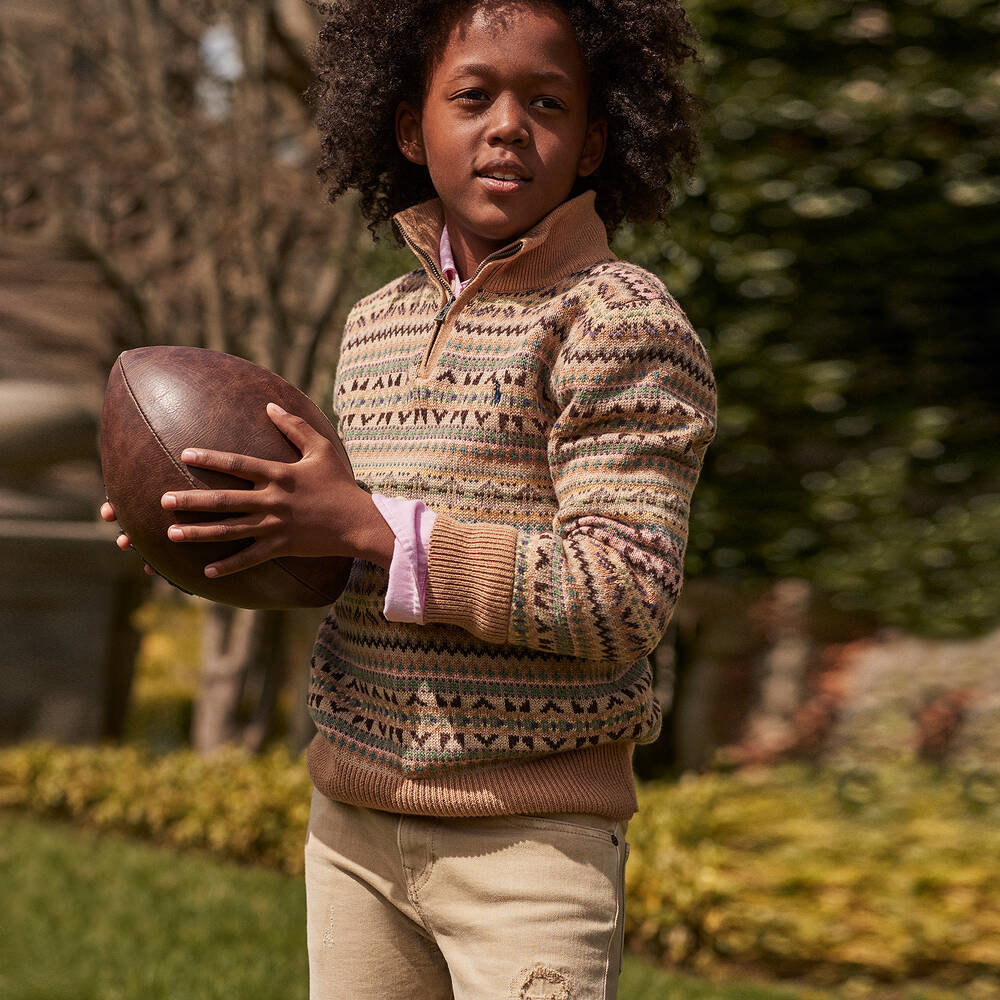 Polo Ralph Lauren-Boys Beige Slim Denim Jeans | Childrensalon Outlet