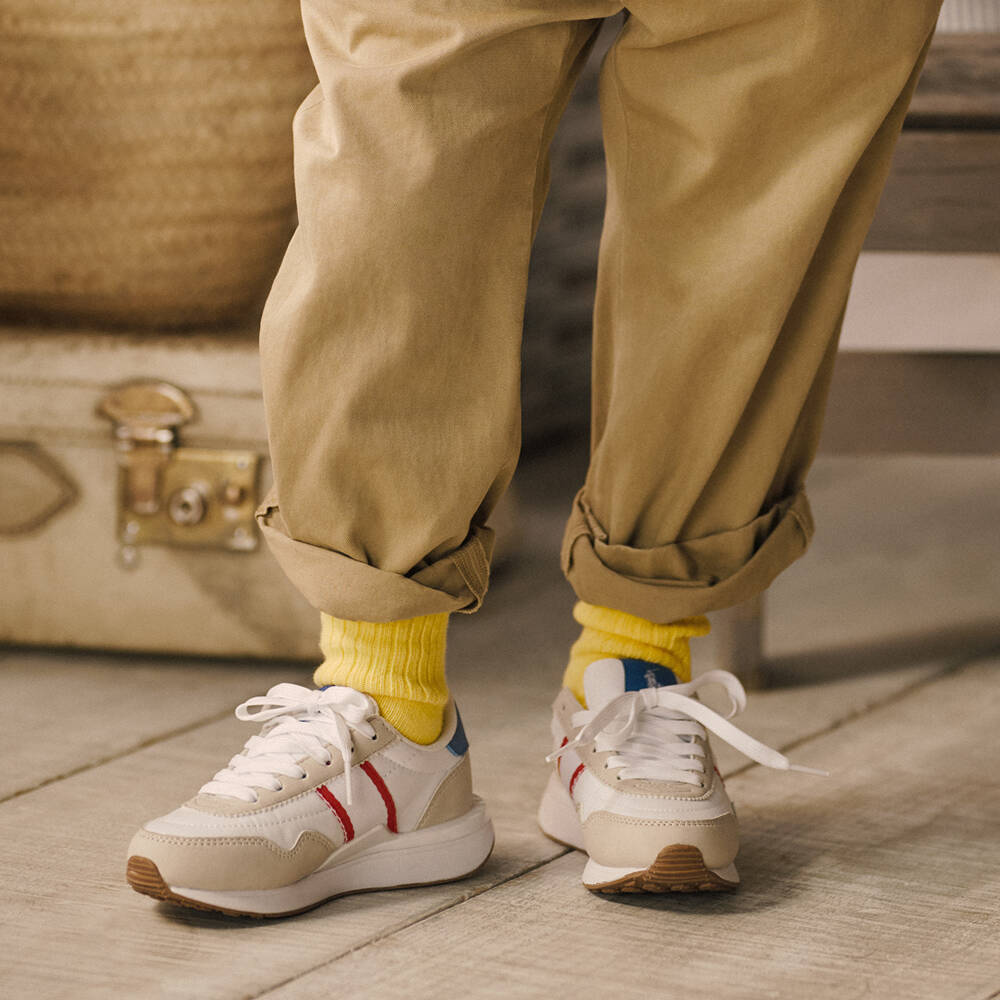 Ralph Lauren-Boys Beige Sporty Comfort Sneakers | Childrensalon Outlet