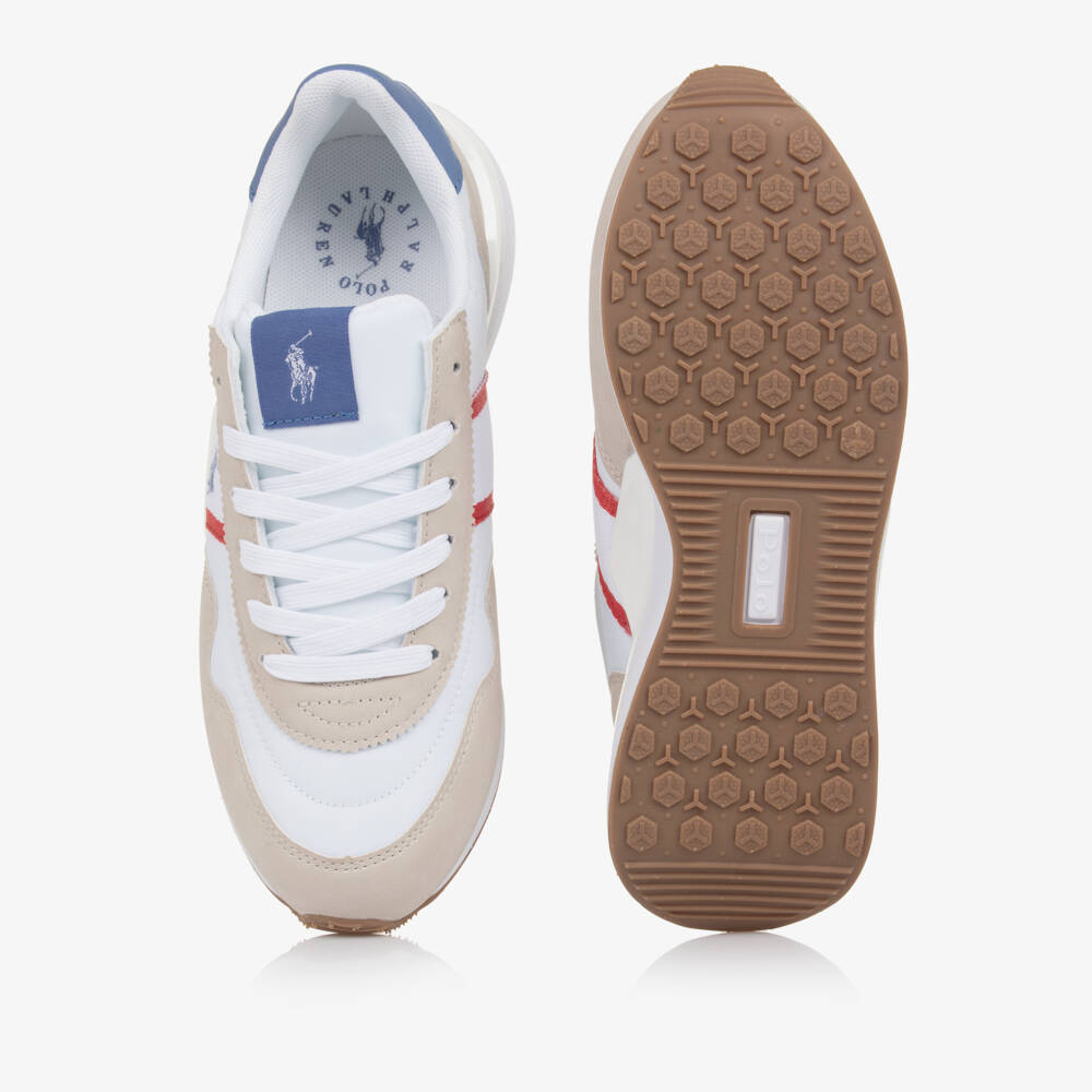Ralph Lauren-Boys Beige Sporty Comfort Sneakers | Childrensalon Outlet