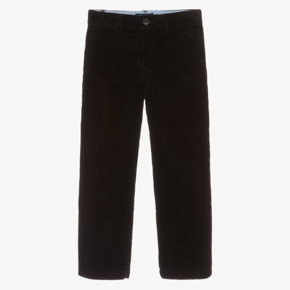 Ralph Lauren - Pantalon noir en velours côtelé garçon | Childrensalon