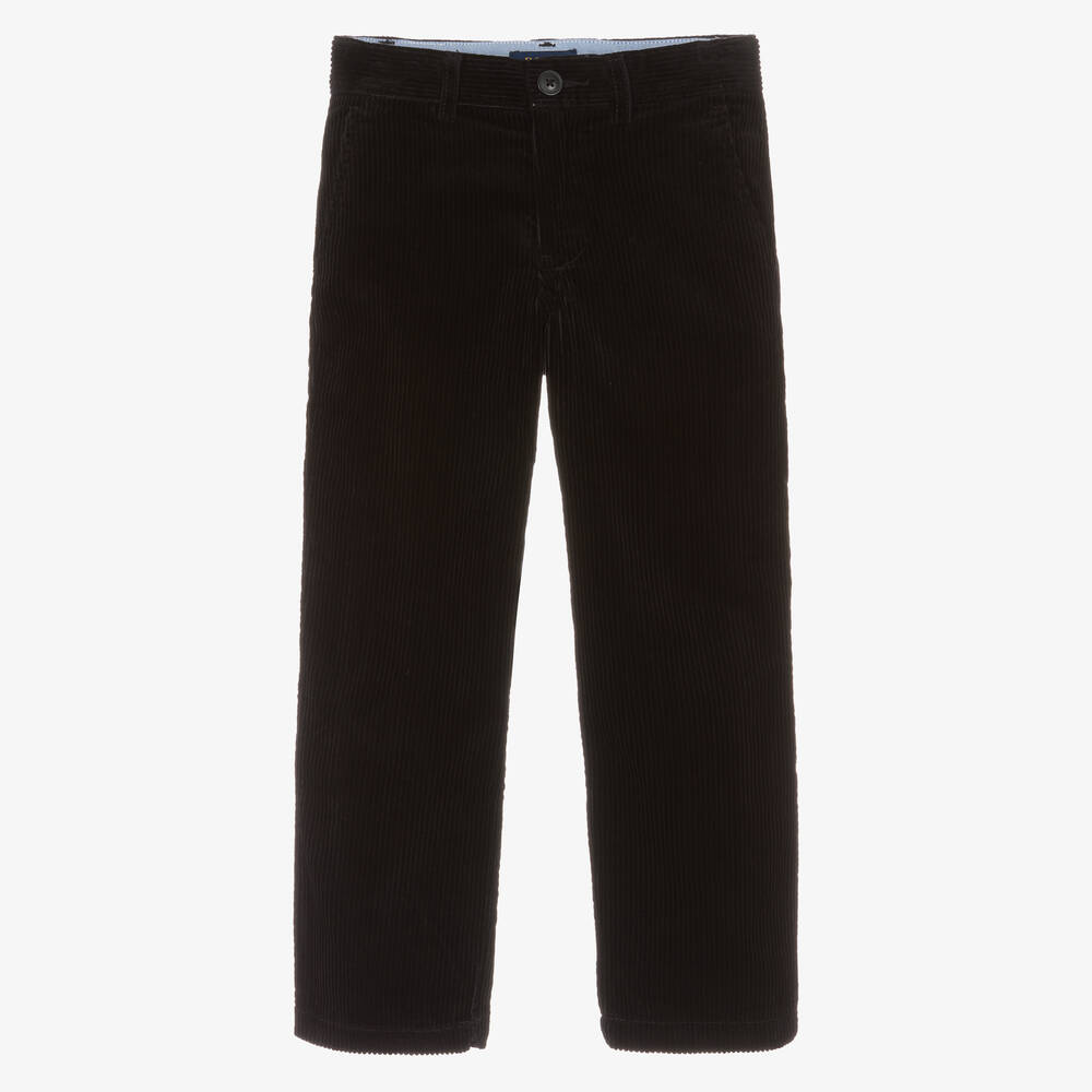 Ralph Lauren-بنطلون قطن كوردروي لون أسود للأولاد | Childrensalon Outlet