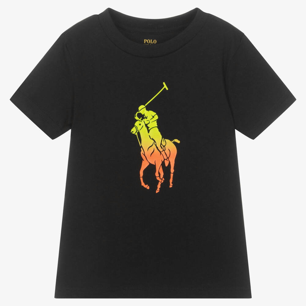 Polo Ralph Lauren - تيشيرت قطن لون أسود للأولاد | Childrensalon