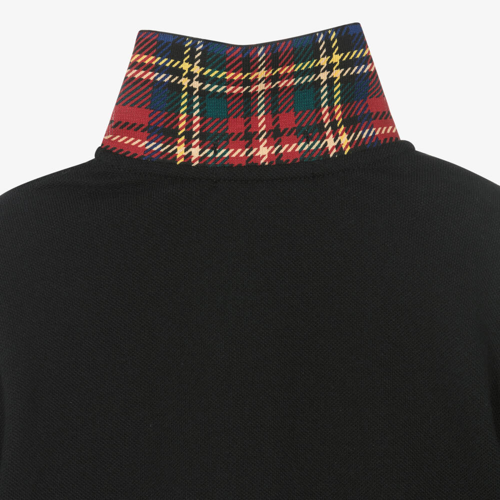 Ralph Lauren-توب بولو قطن لون أسود للأولاد | Childrensalon Outlet