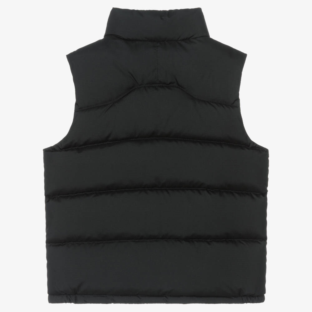 Ralph Lauren-Boys Black Down Padded Puffer Gilet | Childrensalon Outlet