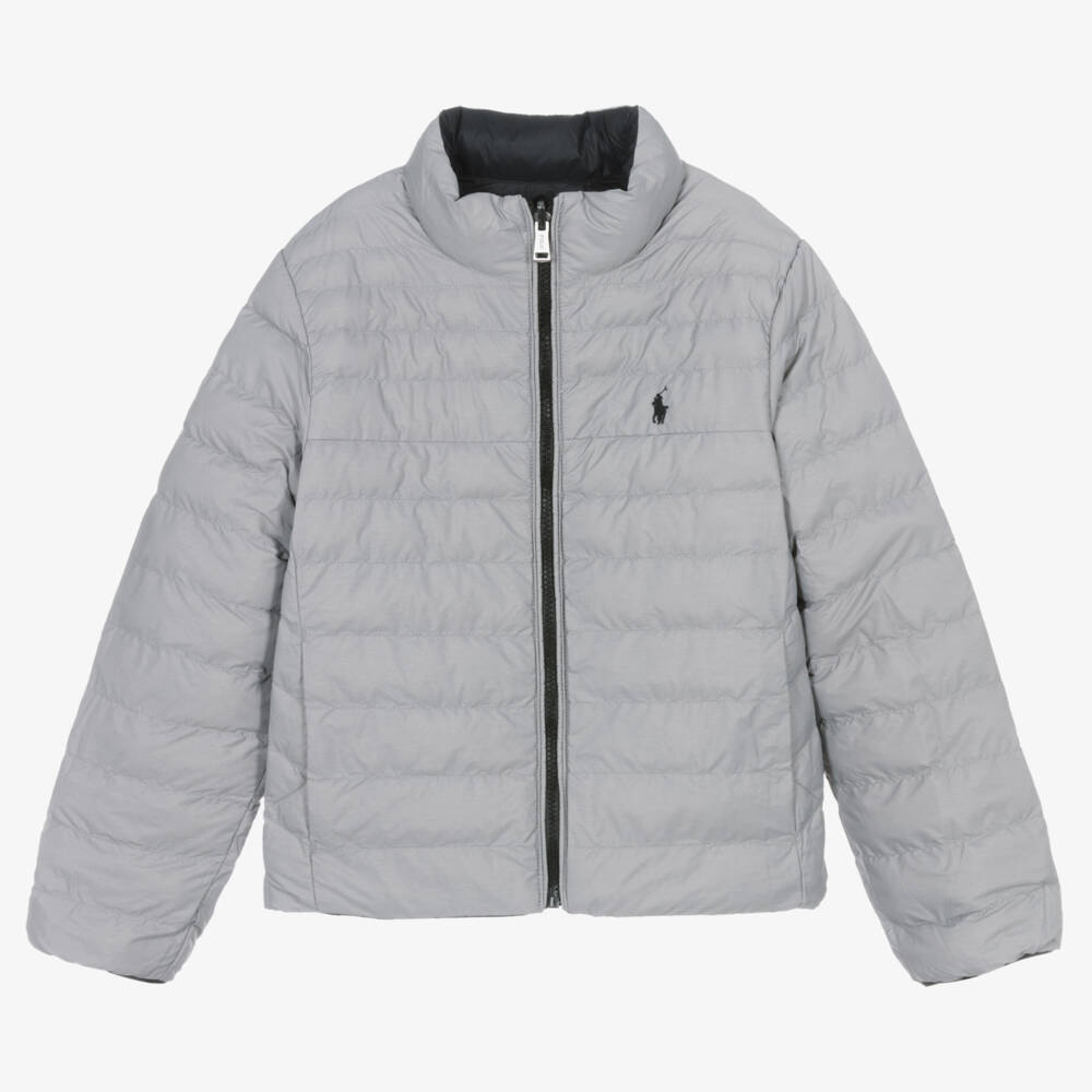 Ralph Lauren-Boys Black & Grey Reversible Jacket | Childrensalon Outlet