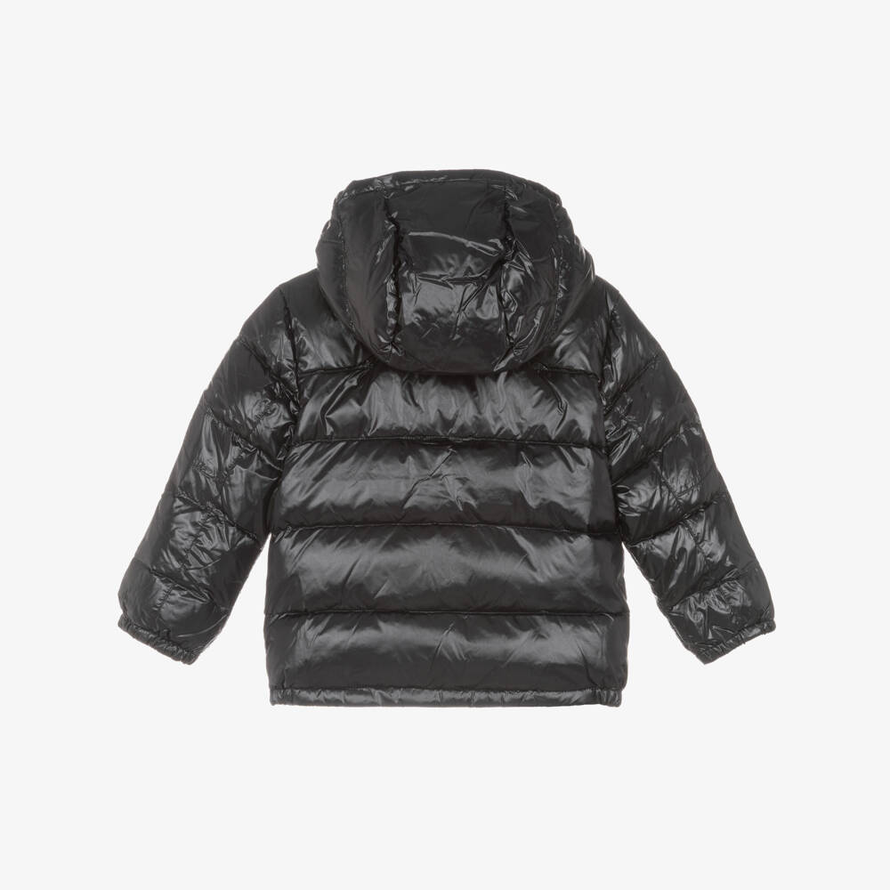 Ralph Lauren-Boys Black Hooded Down Puffer Jacket | Childrensalon Outlet