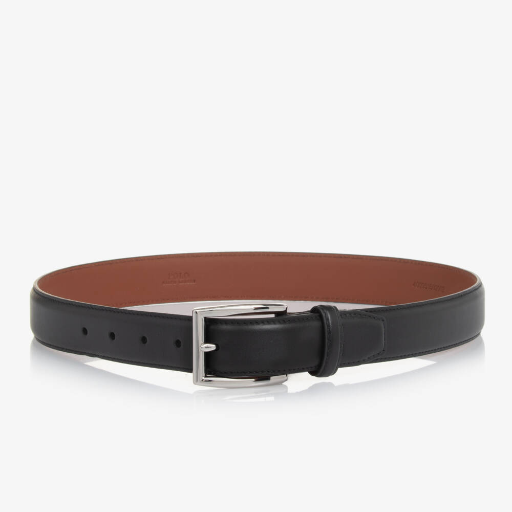Ralph Lauren-Boys Black Leather Belt | Childrensalon Outlet