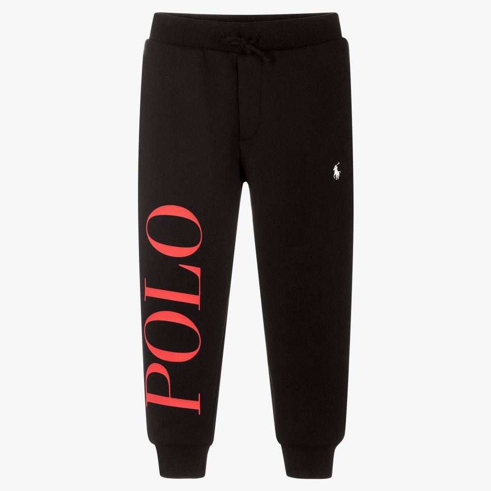 Polo Ralph Lauren - Boys Black Logo Joggers | Childrensalon