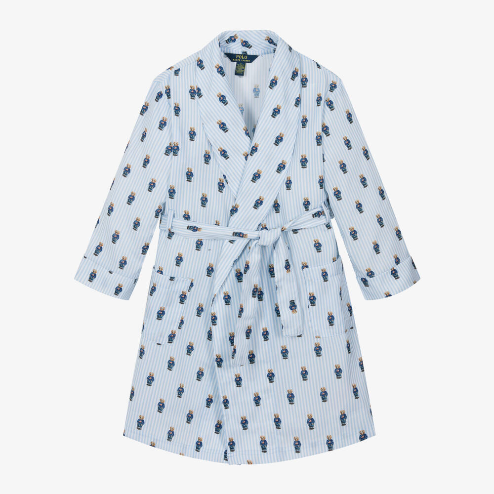 Ralph Lauren-Boys Blue Bear Print Robe | Childrensalon Outlet