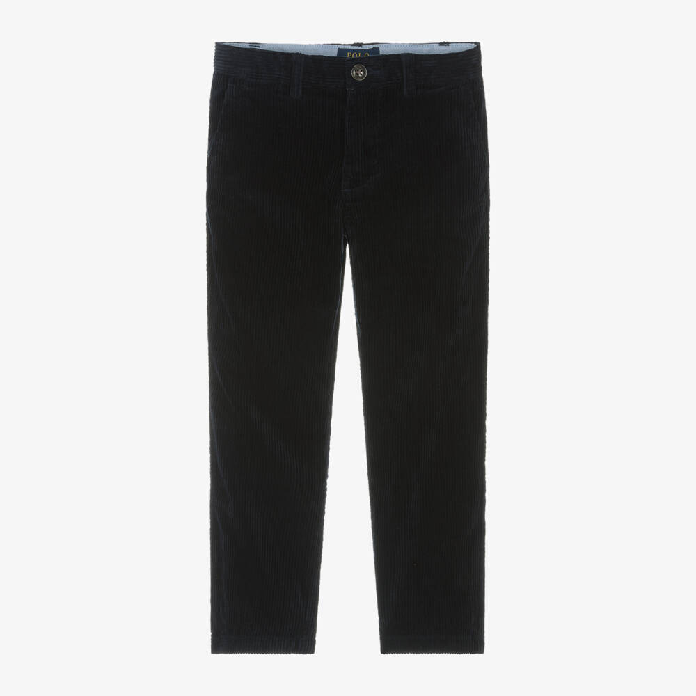 Ralph Lauren-Boys Blue Corduroy Trousers | Childrensalon Outlet