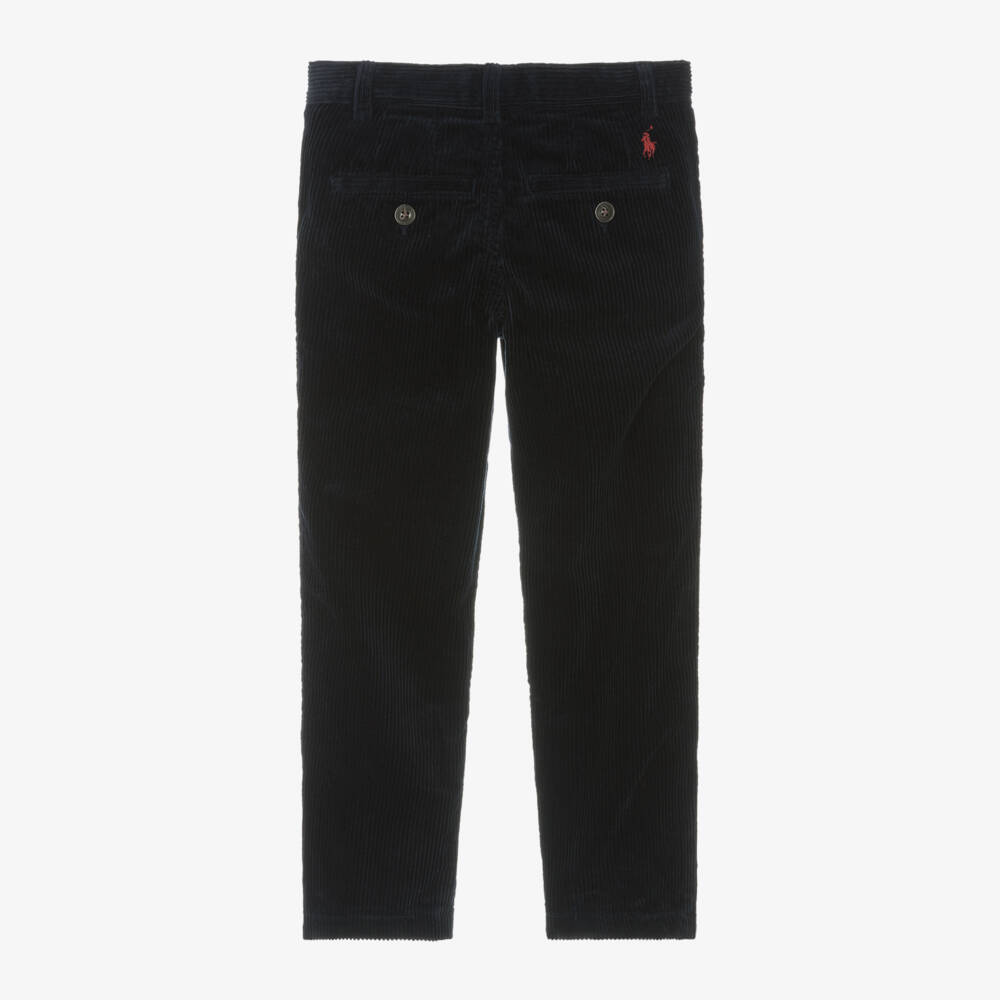Ralph Lauren-Boys Blue Corduroy Trousers | Childrensalon Outlet