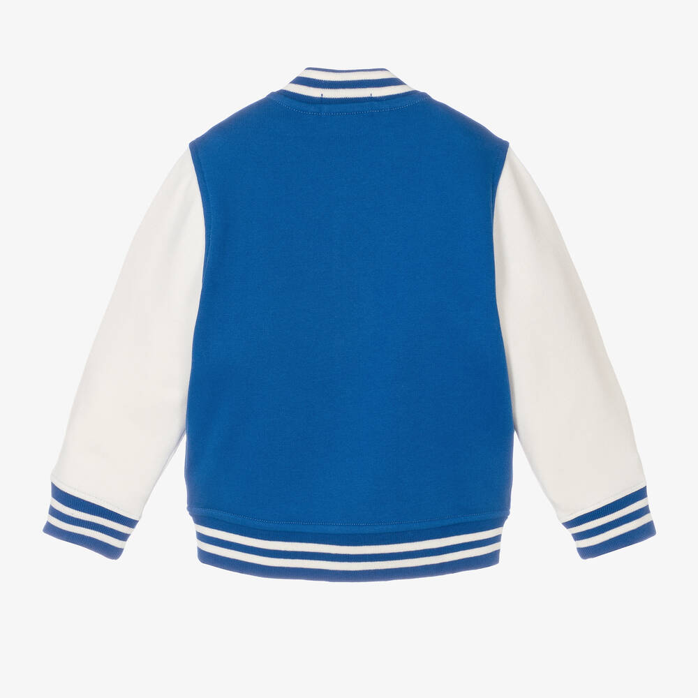 Ralph Lauren-Boys Blue Cotton Baseball Jacket | Childrensalon Outlet