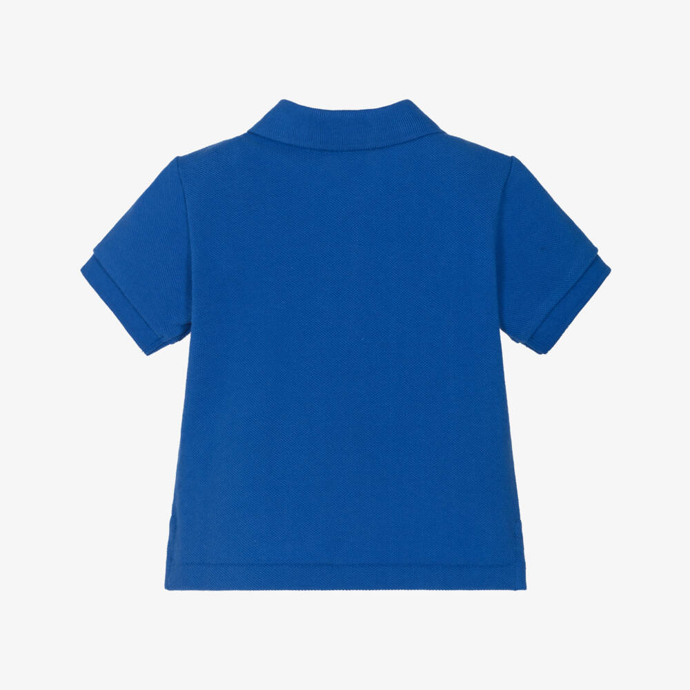 Ralph Lauren-Boys Blue Cotton Bear Polo Top | Childrensalon Outlet