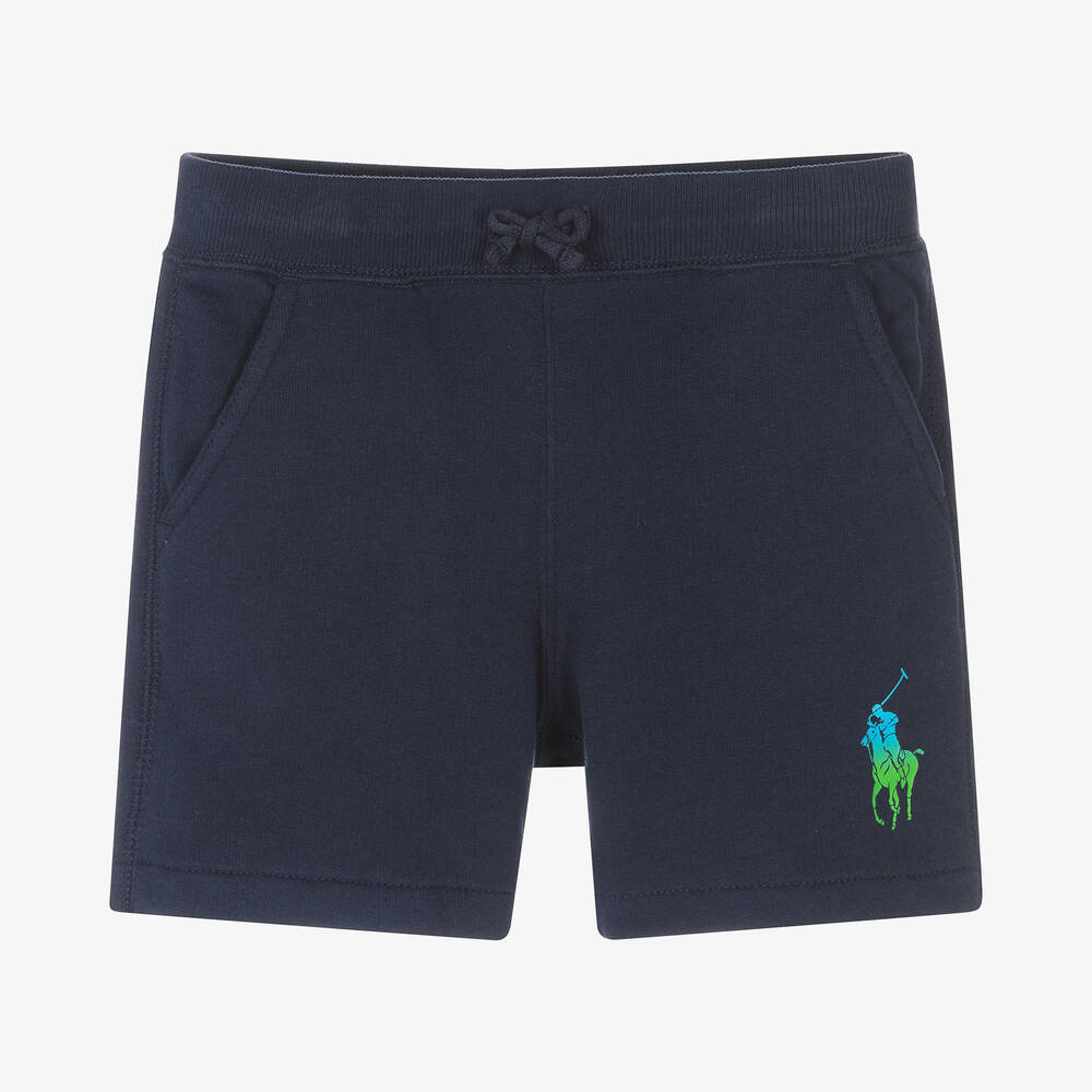 Polo Ralph Lauren - Blaue Big Pony Baumwollshorts (J) | Childrensalon