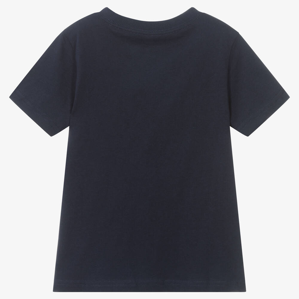 Polo Ralph Lauren-Boys Blue Cotton Big Pony Logo T-Shirt | Childrensalon Outlet