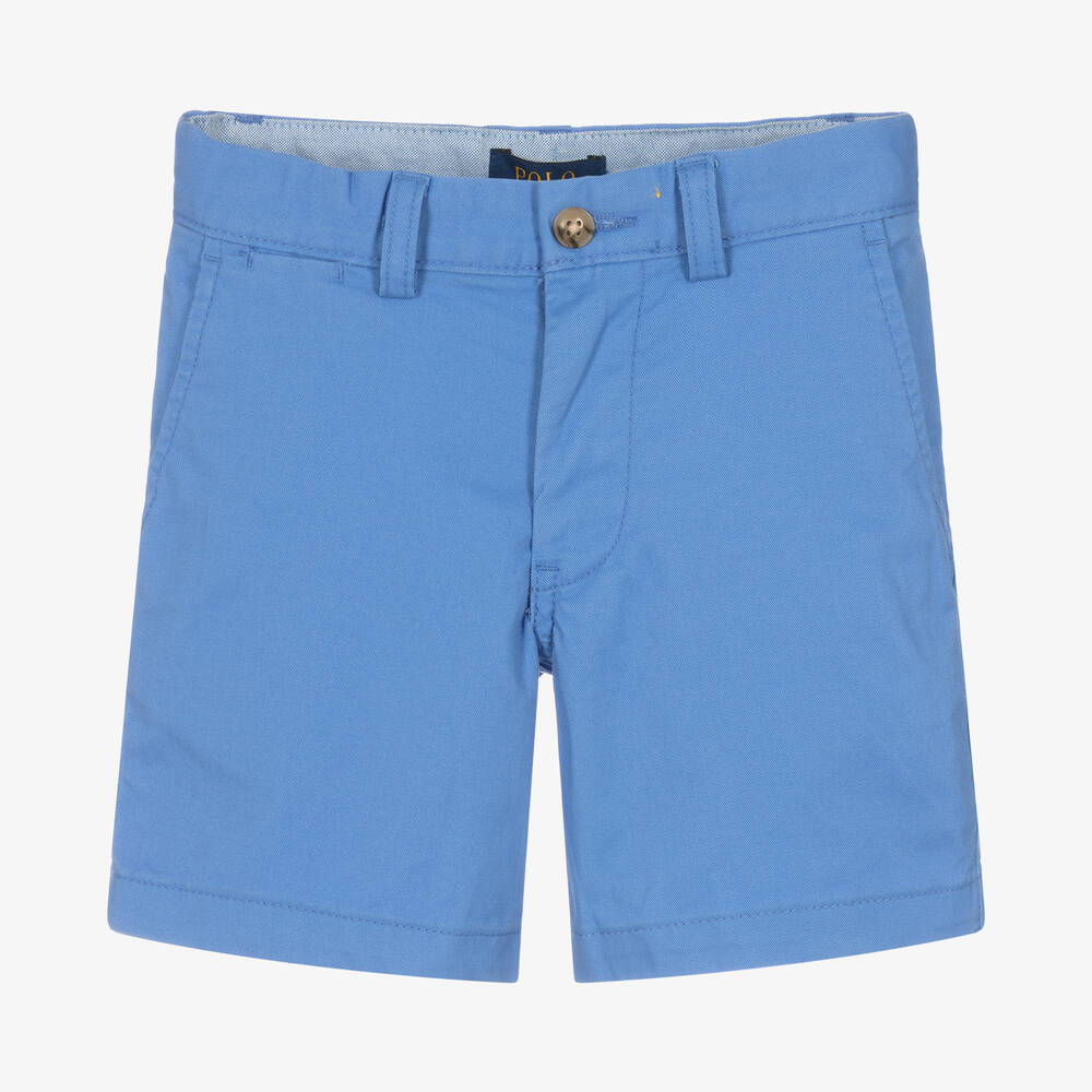 Ralph Lauren-شورت تشينو قطن تويل لون أزرق للأولاد | Childrensalon Outlet
