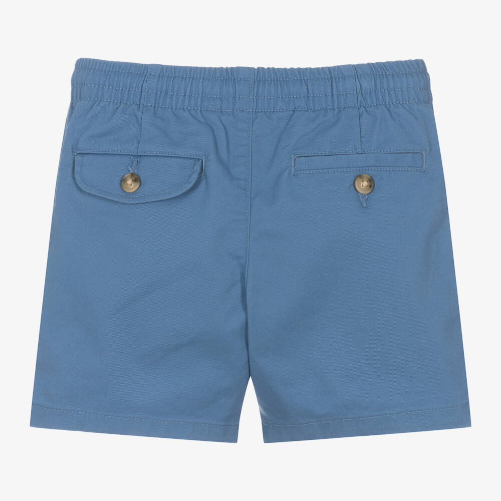 Ralph Lauren-Boys Blue Cotton Chino Shorts | Childrensalon Outlet
