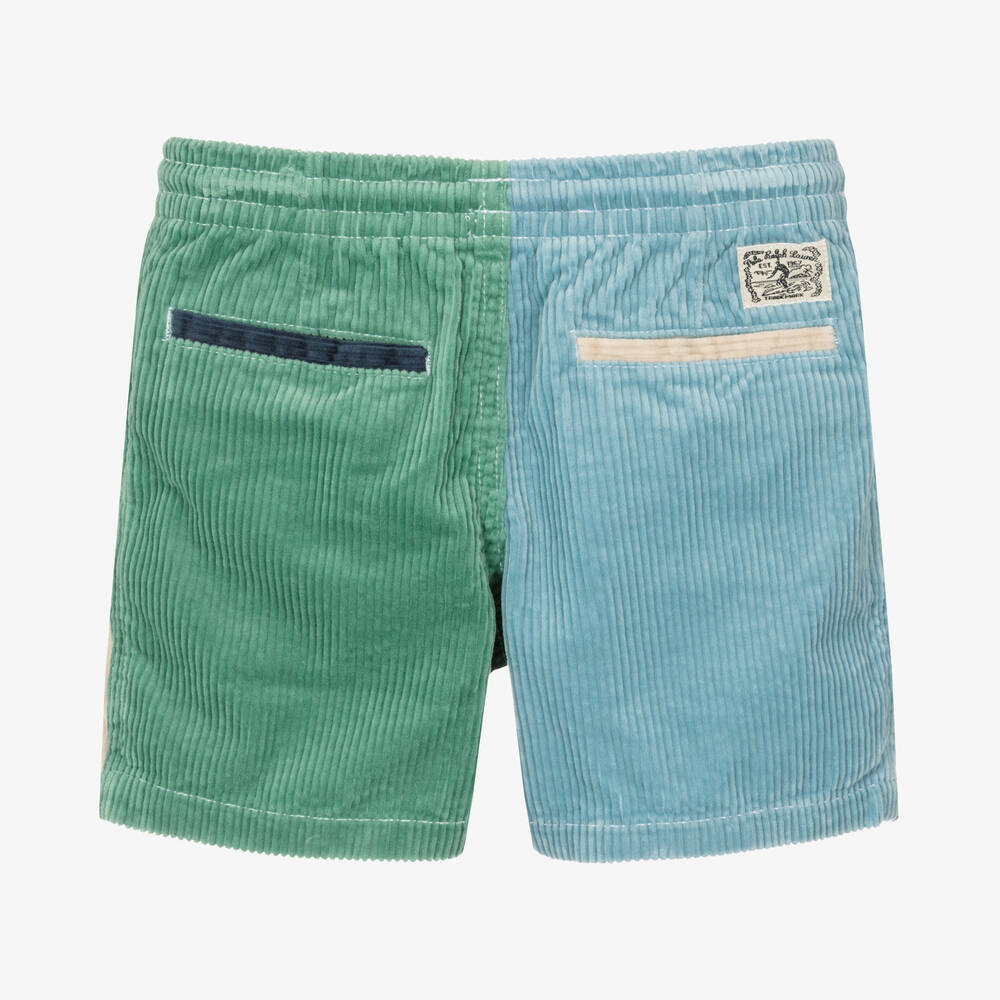 Ralph Lauren-شورت قطن كوردروي لون أزرق للأولاد | Childrensalon Outlet