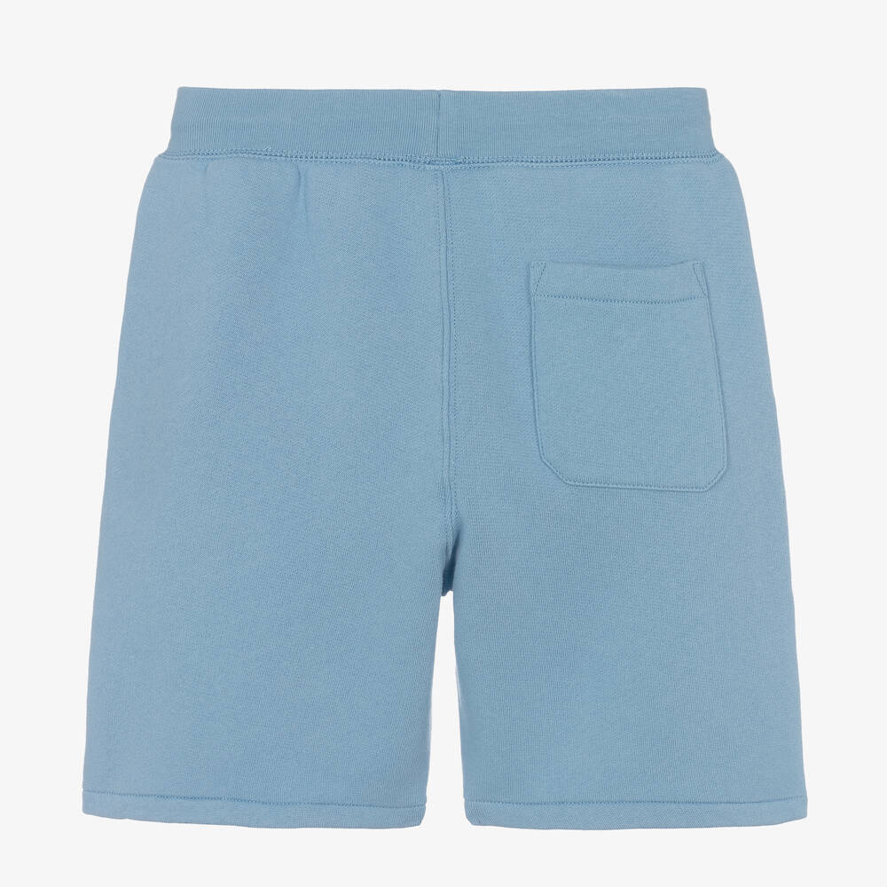 Ralph Lauren-Boys Blue Cotton Jersey Logo Shorts | Childrensalon Outlet