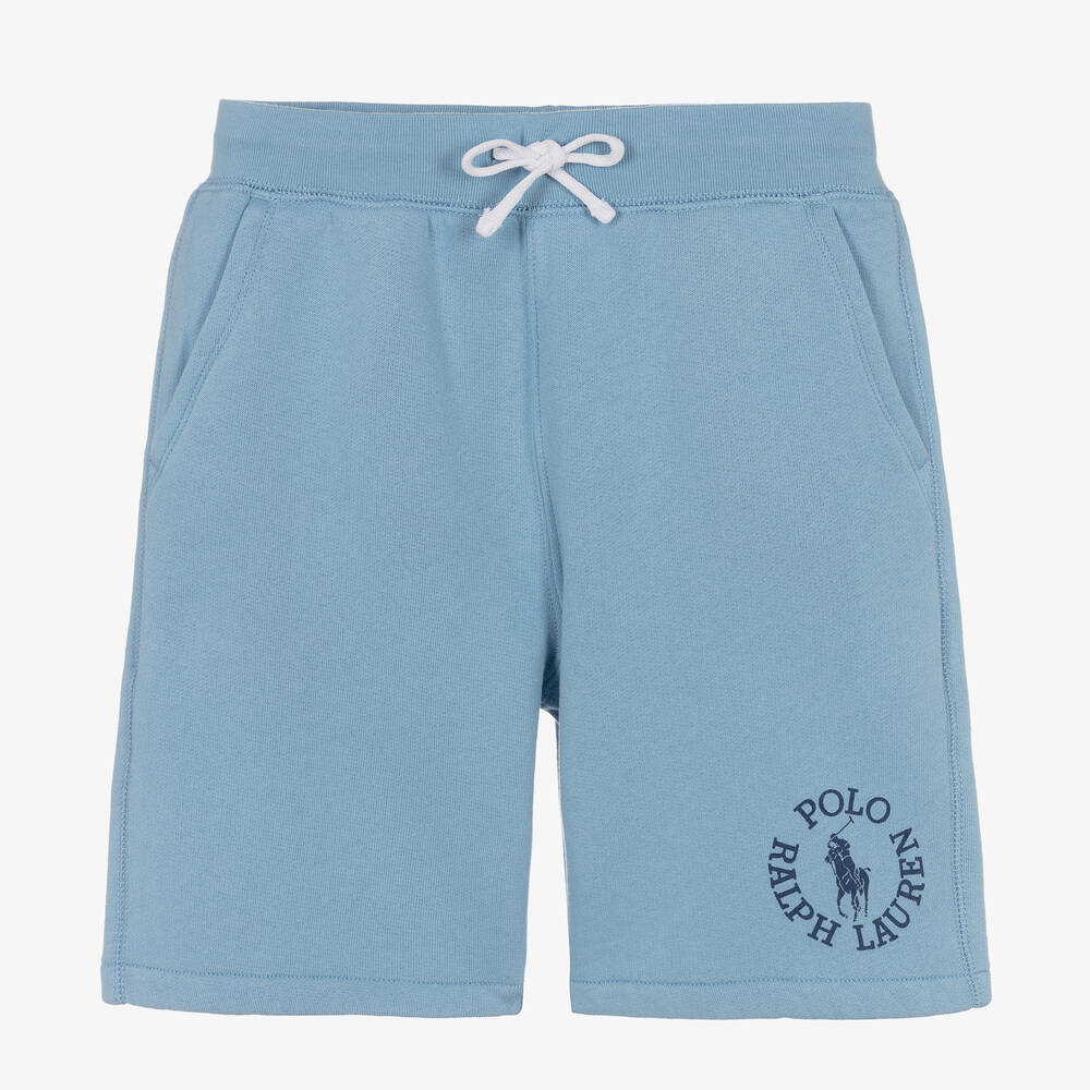 Ralph Lauren-Голубые шорты из хлопкового джерси | Childrensalon Outlet