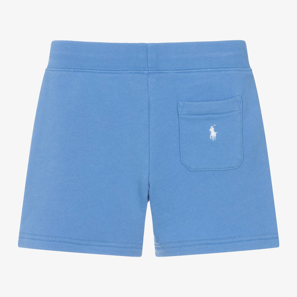 Ralph Lauren-Boys Blue Cotton Jersey Shorts | Childrensalon Outlet