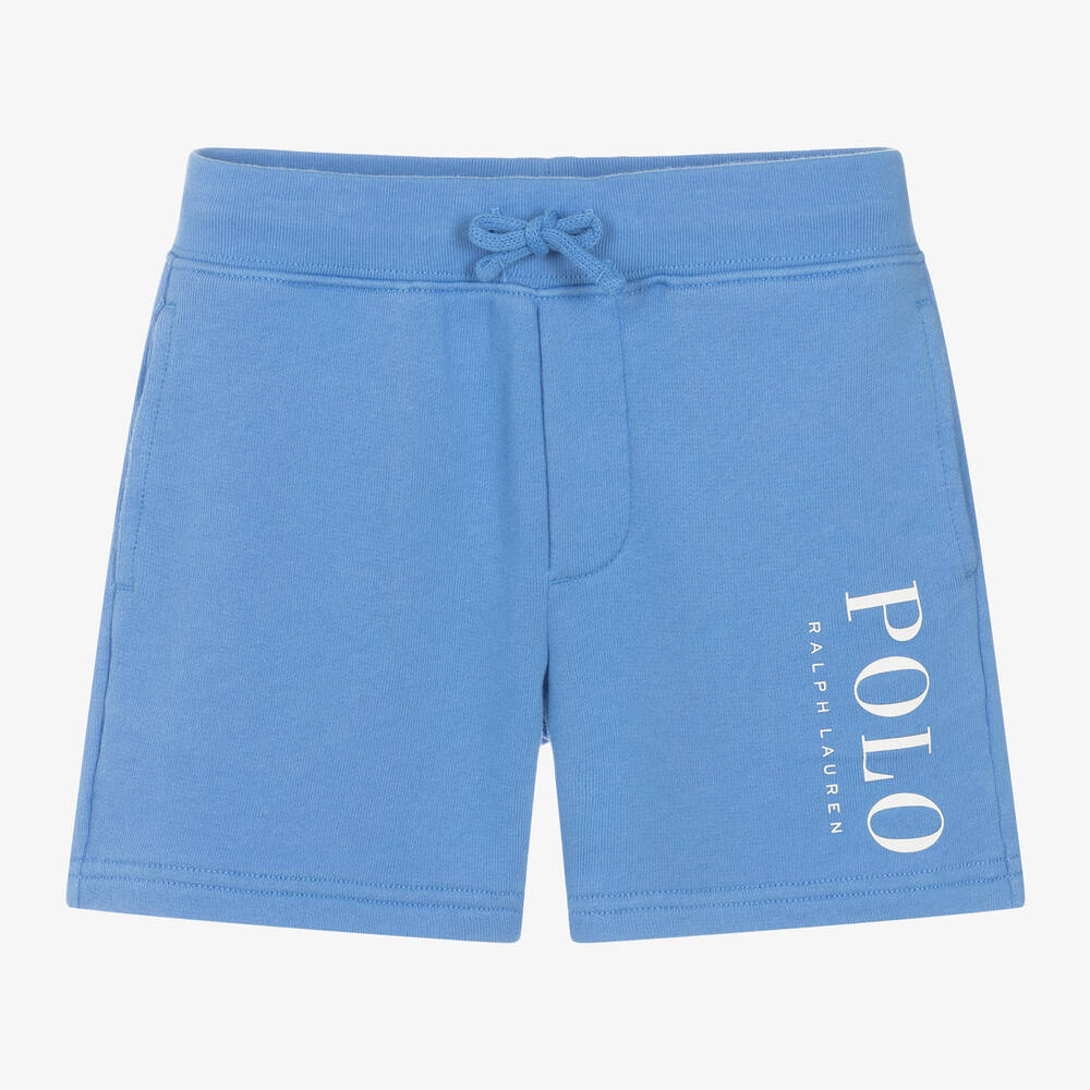 Ralph Lauren-Boys Blue Cotton Jersey Shorts | Childrensalon Outlet